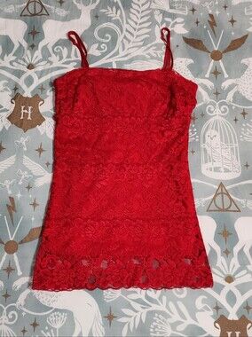 Body Central Red Lace Cami XS